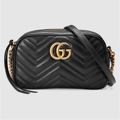 gucci marmont matelassé leather shoulder bag|gucci marmont bag small black.